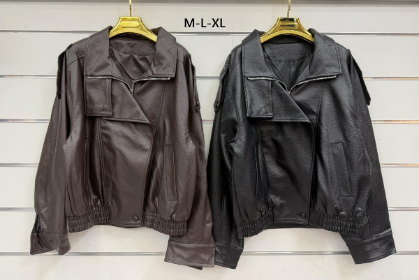 Kurtki damskie skórzana Roz M-L-XL, 1 Kolor Paczka 5 szt